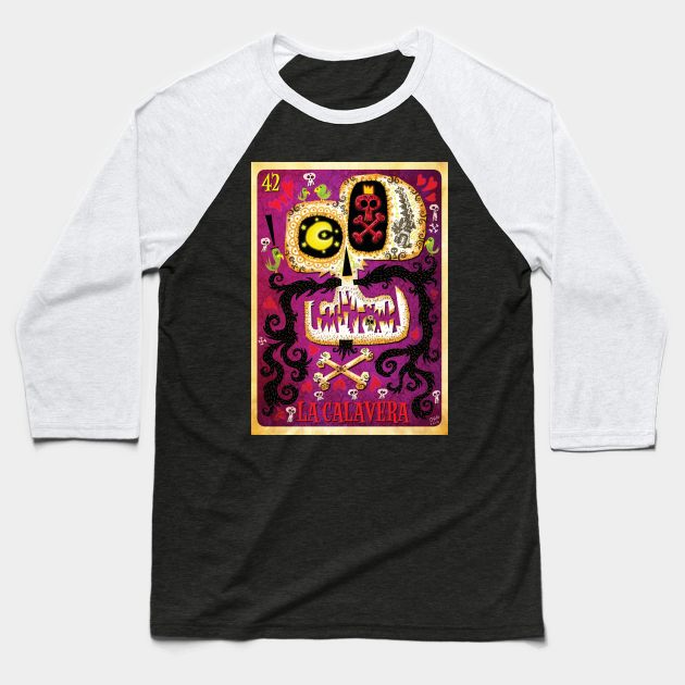 LA CALAVERA Baseball T-Shirt by MEXOPOLIS